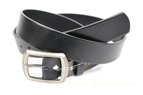 Pasek Skórzany Damski PAS-MAX (PL) Skóra Naturalna EXTRA Gładki 40 mm CZARNY Pasek Skórzany Damski PAS-MAX (PL) Skóra Naturalna EXTRA Gładki 40 mm CZARNY