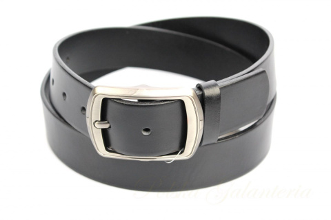 Pasek Skórzany Damski PAS-MAX (PL) Skóra Naturalna EXTRA Gładki 40 mm CZARNY Pasek Skórzany Damski PAS-MAX (PL) Skóra Naturalna EXTRA Gładki 40 mm CZARNY