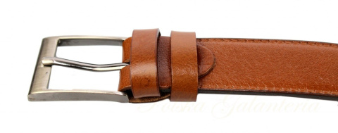 Pasek Skórzany PAS-MAX (PL) "IMITACJA SZYCIA" Skóra Licowa 30 mm JASNY BRĄZ k40 Pasek Skórzany PAS-MAX (PL) "IMITACJA SZYCIA" Skóra Licowa 30 mm JASNY BRĄZ k40