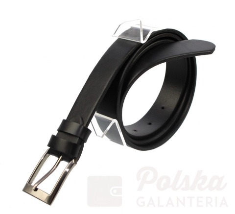 Pasek Męski Skórzany PAS-MAX (PL) GŁADKI Skóra Licowa EXTRA 30 mm CZARNY Pasek Męski Skórzany PAS-MAX (PL) GŁADKI Skóra Licowa EXTRA 30 mm CZARNY