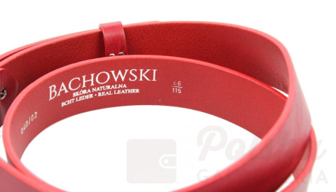 Pasek Skórzany BACHOWSKI (PL) CZERWONY Gładki Skóra Licowa EXTRA 40 mm PB40S02 Pasek Skórzany BACHOWSKI (PL) CZERWONY Gładki Skóra Licowa EXTRA 40 mm PB40S02