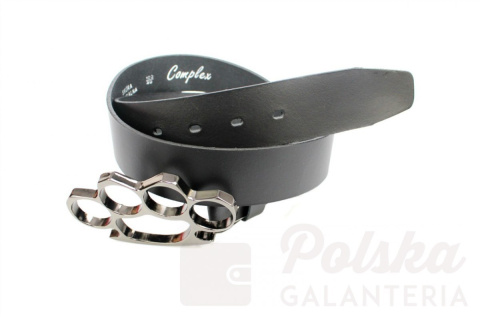 Pasek Skórzany COMPLEX (PL) Skóra Licowa 40 mm Klamra Pełna Na Bolczyk BLASZKA "KASTET MAT" Pasek Skórzany COMPLEX (PL) Skóra Licowa 40 mm Klamra Pełna Na Bolczyk BLASZKA "KASTET MAT"