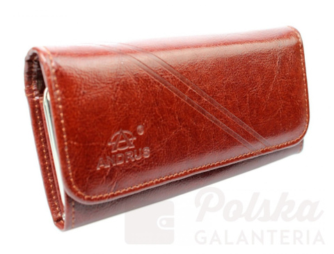 Portfel Damski ANDRUS (PL) Długi Klamra Skóra Naturalna Licowa 17 cm KLASYK Portfel Damski ANDRUS (PL) Długi Klamra Skóra Naturalna Licowa 17 cm KLASYK
