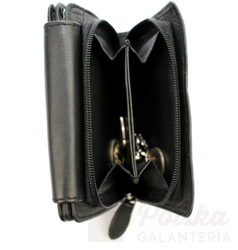 Portfel Damski Skóra Licowa MONEY MAKER 13 cm Suwak Na Zewnątrz RFID Kuferek Wzór II MM528B Portfel Damski Skóra Licowa MONEY MAKER 13 cm Suwak Na Zewnątrz RFID Kuferek Wzór II MM528B