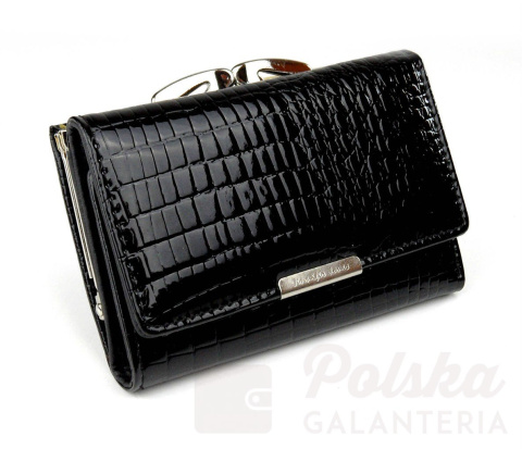 Portfel Damski Skórzany JENNIFER JONES 12 cm Klamra Skóra Naturalna Lakierowany JJ5282 Portfel Damski Skórzany JENNIFER JONES 12 cm Klamra Skóra Naturalna Lakierowany JJ5282