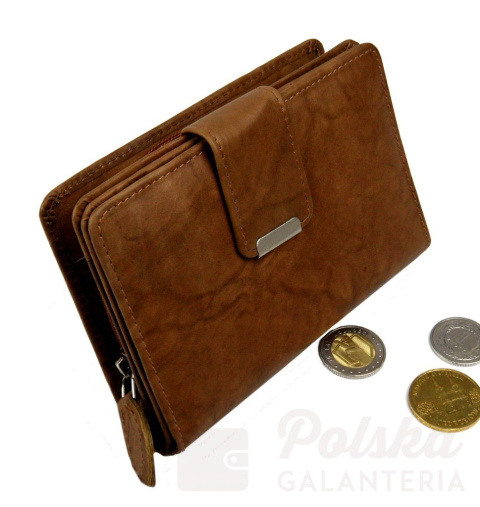 Portfel Damski Skórzany MONEY MAKER Skóra Licowa 13 cm Z Suwakiem Na Zewnątrz MM509B Portfel Damski Skórzany MONEY MAKER Skóra Licowa 13 cm Z Suwakiem Na Zewnątrz MM509B