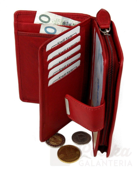 Portfel Damski Skórzany MONEY MAKER Skóra Licowa 13 cm Z Suwakiem Na Zewnątrz MM509B Portfel Damski Skórzany MONEY MAKER Skóra Licowa 13 cm Z Suwakiem Na Zewnątrz MM509B