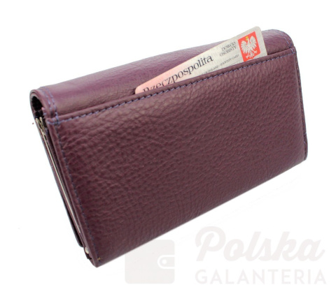 Portfel Damski Skórzany MONEY MAKER Skóra Licowa Duży Z Klamrą MM5285 Portfel Damski Skórzany MONEY MAKER Skóra Licowa Duży Z Klamrą MM5285