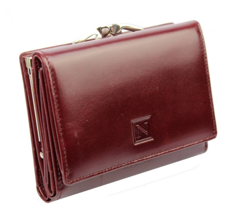 Portfel Damski Skórzany NICOLE 12 cm Klamra Skóra Naturalna Z Klapką NI47009 Portfel Damski Skórzany NICOLE 12 cm Klamra Skóra Naturalna Z Klapką NI47009