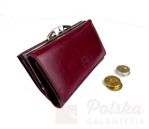 Portfel Damski Skórzany NICOLE 14 cm Klamra I Suwak Skóra Naturalna NI55021 Portfel Damski Skórzany NICOLE 14 cm Klamra I Suwak Skóra Naturalna NI55021