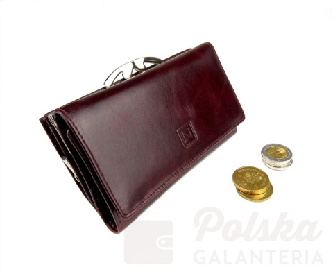Portfel Damski Skórzany NICOLE 14 cm Klamra I Suwak Skóra Naturalna NI55021 Portfel Damski Skórzany NICOLE 14 cm Klamra I Suwak Skóra Naturalna NI55021