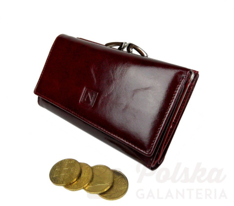 Portfel Damski Skórzany NICOLE 14 cm Klamra Skóra Naturalna Z Klapką NI55040 Portfel Damski Skórzany NICOLE 14 cm Klamra Skóra Naturalna Z Klapką NI55040