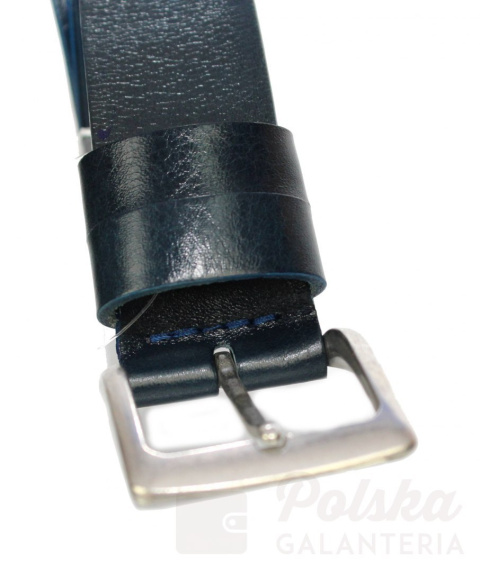 Pasek Skórzany BACHOWSKI (PL) GRANATOWY Z TEKSTURĄ Skóra Licowa EXTRA 40 mm PB40S05 Pasek Skórzany BACHOWSKI (PL) GRANATOWY Z TEKSTURĄ Skóra Licowa EXTRA 40 mm PB40S05