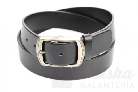 Pasek Skórzany Damski PAS-MAX (PL) Skóra Naturalna EXTRA Gładki 30 mm CZARNY Pasek Skórzany Damski PAS-MAX (PL) Skóra Naturalna EXTRA Gładki 30 mm CZARNY