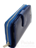 Portfel Damski Skóra Naturalna PIERRE CARDIN Z Suwakiem Piórnik 16 cm Lakierowany 116