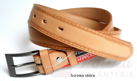 Pasek Męski Skórzany COMPLEX (PL) "IMITACJA SZYCIA" Skóra Licowa EXTRA 30 mm SUROWA SKÓRA Pasek Męski Skórzany COMPLEX (PL) "IMITACJA SZYCIA" Skóra Licowa EXTRA 30 mm SUROWA SKÓRA