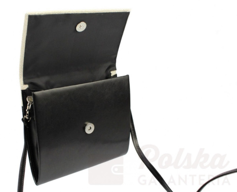 Elegancka Torebka/Kopertówka Torebka Wizytowa PolskaGalanteria WZÓR 2 BL CZARNO-ZŁOTY KRÓTKA Elegancka Torebka/Kopertówka Torebka Wizytowa PolskaGalanteria WZÓR 2 BL CZARNO-ZŁOTY KRÓTKA