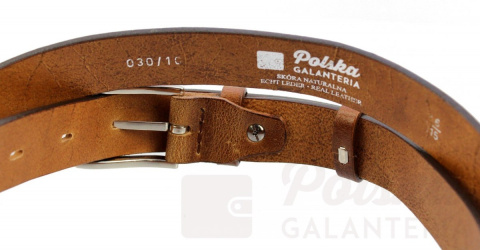 Pasek Skórzany POLSKA GALANTERIA (PL) BRĄZOWY Z TEKSTURĄ Skóra Licowa EXTRA 30 mm 030/10 Pasek Skórzany POLSKA GALANTERIA (PL) BRĄZOWY Z TEKSTURĄ Skóra Licowa EXTRA 30 mm 030/10