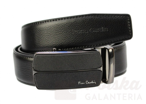 Pasek Skórzany Pierre Cardin 35 mm AUTOMAT MECHANIZM ZĄBKOWY KLAMRA "CZARNA 6" Skóra Naturalna EXTRA CZARNY Pasek Skórzany Pierre Cardin 35 mm AUTOMAT MECHANIZM ZĄBKOWY KLAMRA "CZARNA 6" Skóra Naturalna EXTRA CZARNY