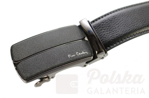 Pasek Skórzany Pierre Cardin 35 mm AUTOMAT MECHANIZM ZĄBKOWY KLAMRA "CZARNA 6" Skóra Naturalna EXTRA CZARNY Pasek Skórzany Pierre Cardin 35 mm AUTOMAT MECHANIZM ZĄBKOWY KLAMRA "CZARNA 6" Skóra Naturalna EXTRA CZARNY