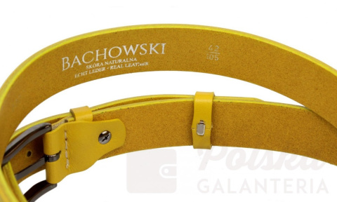 Pasek Skórzany BACHOWSKI (PL) ŻÓŁTY Z TEKSTURĄ Skóra Licowa EXTRA 30 mm PB30S04 Pasek Skórzany BACHOWSKI (PL) ŻÓŁTY Z TEKSTURĄ Skóra Licowa EXTRA 30 mm PB30S04