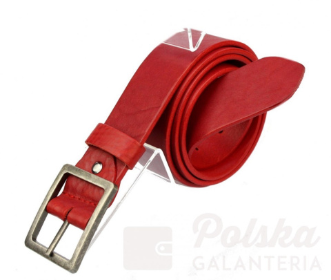Pasek Skórzany Damski BACHOWSKI (PL) CZERWONY GŁADKI Skóra Licowa EXTRA 40 mm PB40S03 Pasek Skórzany Damski BACHOWSKI (PL) CZERWONY GŁADKI Skóra Licowa EXTRA 40 mm PB40S03