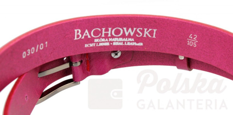Pasek Skórzany Damski BACHOWSKI (PL) FUKSJA Z TEKSTURĄ Skóra Licowa EXTRA 30 mm PB30S01 Pasek Skórzany Damski BACHOWSKI (PL) FUKSJA Z TEKSTURĄ Skóra Licowa EXTRA 30 mm PB30S01