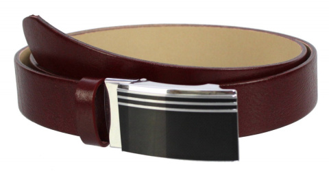 Pasek Skórzany Gładki PAS-MAX (PL) 35 mm AUTOMAT SAMOZACISK ŁAMANY KLAMRA "CZ 3" Skóra Naturalna Licowa EXTRA CZEREŚNIOWY K61 Pasek Skórzany Gładki PAS-MAX (PL) 35 mm AUTOMAT SAMOZACISK ŁAMANY KLAMRA "CZ 3" Skóra Naturalna Licowa EXTRA CZEREŚNIOWY K61