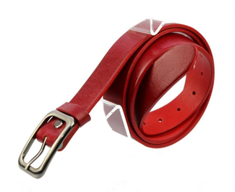 Pasek Damski Skórzany PAS-MAX (PL) Skóra Licowa EXTRA Gładki 30 mm CZERWONY k62 Pasek Damski Skórzany PAS-MAX (PL) Skóra Licowa EXTRA Gładki 30 mm CZERWONY k62