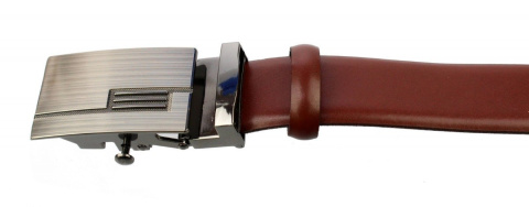 Wizytowy Pasek Skórzany 30 mm COMPLEX (PL) Pełna Klamra AUTOMAT/ZĄBEK Garnitur BRĄZOWY Zaokrąglony AZ30/KAZ31 Wizytowy Pasek Skórzany 30 mm COMPLEX (PL) Pełna Klamra AUTOMAT/ZĄBEK Garnitur BRĄZOWY Zaokrąglony AZ30/KAZ31