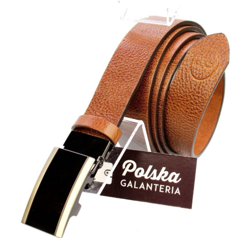 Wizytowy JASNO-BRĄZOWY Pasek Skórzany PolskaGalanteria (PL) 30 mm AUTOMAT SAMOZACISK Skóra BAWOLA Naturalna Licowa EXTRA Wizytowy JASNO-BRĄZOWY Pasek Skórzany PolskaGalanteria (PL) 30 mm AUTOMAT SAMOZACISK Skóra BAWOLA Naturalna Licowa EXTRA