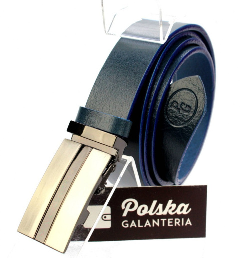 Wizytowy NIEBIESKI Pasek Skórzany PolskaGalanteria (PL) 30 mm AUTOMAT SAMOZACISK 05 Skóra BAWOLA Naturalna Licowa EXTRA Wizytowy NIEBIESKI Pasek Skórzany PolskaGalanteria (PL) 30 mm AUTOMAT SAMOZACISK 05 Skóra BAWOLA Naturalna Licowa EXTRA