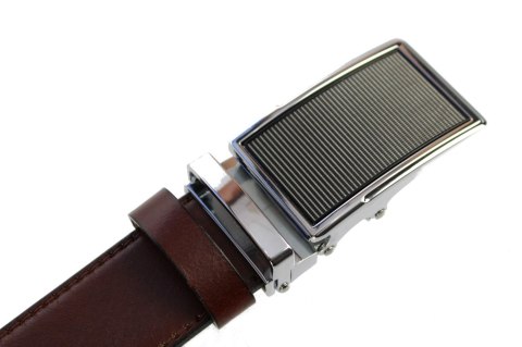 Pasek Skórzany Gładki PAS-MAX (PL) 35 mm AUTOMAT SAMOZACISK ŁAMANY KLAMRA "CZARNA 22" Skóra Licowa BRAZOWY k41 Imitacja Szycia Pasek Skórzany Gładki PAS-MAX (PL) 35 mm AUTOMAT SAMOZACISK ŁAMANY KLAMRA "CZARNA 22" Skóra Licowa BRAZOWY k41 Imitacja Szycia