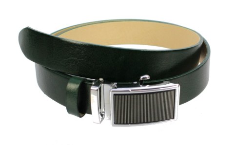 Pasek Skórzany Gładki PAS-MAX (PL) 35 mm AUTOMAT SAMOZACISK ŁAMANY KLAMRA "CZARNA 22" Skóra Naturalna Licowa EXTRA ZIELONY Pasek Skórzany Gładki PAS-MAX (PL) 35 mm AUTOMAT SAMOZACISK ŁAMANY KLAMRA "CZARNA 22" Skóra Naturalna Licowa EXTRA ZIELONY
