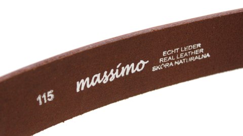 Pasek Skórzany MASSIMO (PL) GŁADKI Skóra Licowa EXTRA 30 mm BRĄZOWY Pasek Skórzany MASSIMO (PL) GŁADKI Skóra Licowa EXTRA 30 mm BRĄZOWY