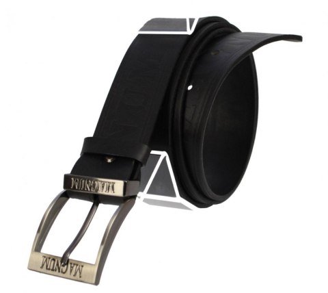 Pasek Skórzany MASSIMO (PL)Tłoczony Napis "MAGNUM" Skóra Naturalna EXTRA 40 mm CZARNY Pasek Skórzany MASSIMO (PL)Tłoczony Napis "MAGNUM" Skóra Naturalna EXTRA 40 mm CZARNY