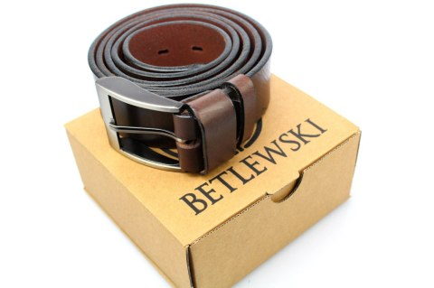 Pasek Męski Skórzany BETLEWSKI (PL) Skóra Naturalna Licowa EXTRA Gładki 40 mm BRĄZOWY Pasek Męski Skórzany BETLEWSKI (PL) Skóra Naturalna Licowa EXTRA Gładki 40 mm BRĄZOWY