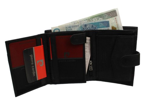 Portfel Męski Skórzany PIERRE CARDIN Skóra Licowa Duży Pionowy Z Zapięciem Dwa Skrzydełka Z Zapinką Wewnątrz RFID TILAK15-326A Portfel Męski Skórzany PIERRE CARDIN Skóra Licowa Duży Pionowy Z Zapięciem Dwa Skrzydełka Z Zapinką Wewnątrz RFID TILAK15-326A
