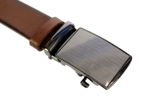 Pasek Męski Skórzany Arucce (PL) Skóra Licowa EXTRA 35 mm BRĄZOWY Gładki Klamra Samozaciskowa SREBRNA 34 Pasek Męski Skórzany Arucce (PL) Skóra Licowa EXTRA 35 mm BRĄZOWY Gładki Klamra Samozaciskowa SREBRNA 34
