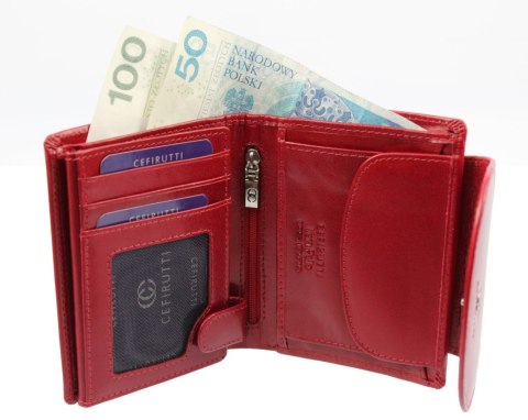 Portfel Damski Skórzany Cefirutti Skóra Licowa Duży Z Zapięciem 70614-9-RF-AB RFID Portfel Damski Skórzany Cefirutti Skóra Licowa Duży Z Zapięciem 70614-9-RF-AB RFID