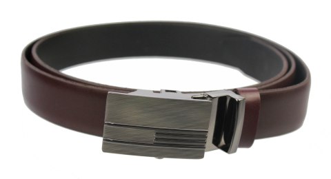 Wizytowy Pasek Skórzany 30 mm COMPLEX (PL) Pełna Klamra AUTOMAT/ZĄBEK Garnitur BURGUND Zaokrąglony AZ30/KAZ55 Wizytowy Pasek Skórzany 30 mm COMPLEX (PL) Pełna Klamra AUTOMAT/ZĄBEK Garnitur BURGUND Zaokrąglony AZ30/KAZ55