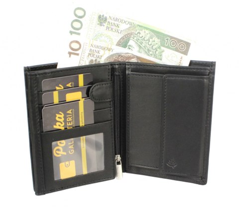 Elegancki Portfel Męski Skórzany MARCO (PL) Skóra Licowa Duży Pionowy Dwa Skrzydełka Z Zapinką Wewnątrz PM-02 RFID Elegancki Portfel Męski Skórzany MARCO (PL) Skóra Licowa Duży Pionowy Dwa Skrzydełka Z Zapinką Wewnątrz PM-02 RFID