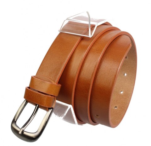Pasek Damski Skórzany PAS-MAX (PL) Skóra Licowa EXTRA Gładki 30 mm JASNY BRĄZ k.30 Pasek Damski Skórzany PAS-MAX (PL) Skóra Licowa EXTRA Gładki 30 mm JASNY BRĄZ k.30