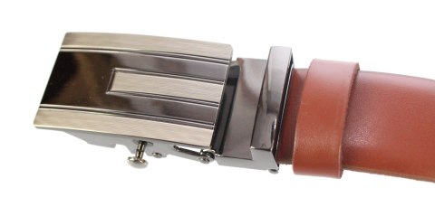 Wizytowy Pasek Skórzany 30 mm COMPLEX (PL) Pełna Klamra AUTOMAT/ZĄBEK Garnitur Brązowy Zaokrąglony AZ30/KAZ54 Wizytowy Pasek Skórzany 30 mm COMPLEX (PL) Pełna Klamra AUTOMAT/ZĄBEK Garnitur Brązowy Zaokrąglony AZ30/KAZ54
