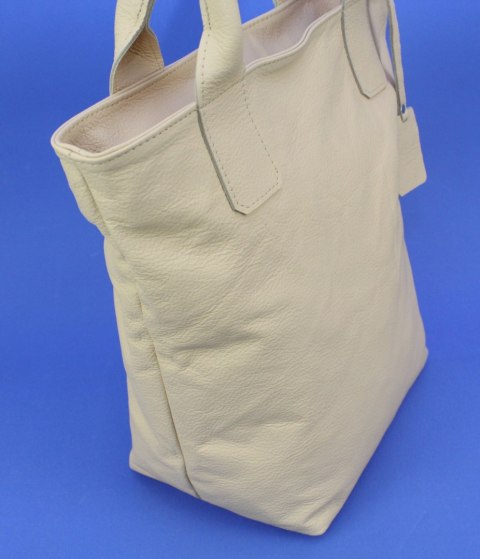 Torebka Skórzana MAGRE (PL) KLEOPATRA Shopper Bag Skóra Naturalna KREMOWY Torebka Skórzana MAGRE (PL) KLEOPATRA Shopper Bag Skóra Naturalna KREMOWY