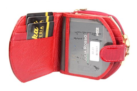 Portfel Damski Skórzany Julia Rosso 10 cm Klamra, Suwak I Klapka Skóra Naturalna Lakierowana Julia Rosso 01-13 RFID 10 x 11 x 3 Portfel Damski Skórzany Julia Rosso 10 cm Klamra, Suwak I Klapka Skóra Naturalna Lakierowana Julia Rosso 01-13 RFID 10 x 11 x 3