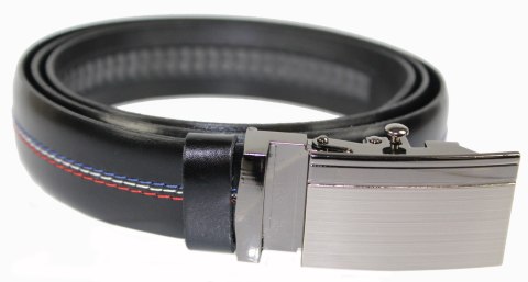 Wizytowy Pasek Skórzany 30 mm COMPLEX (PL) Pełna Klamra AUTOMAT/ZĄBEK Garnitur CZARNY KOLOROWA NITKA Zaokrąglony AZ30/KAZ65 Wizytowy Pasek Skórzany 30 mm COMPLEX (PL) Pełna Klamra AUTOMAT/ZĄBEK Garnitur CZARNY KOLOROWA NITKA Zaokrąglony AZ30/KAZ65