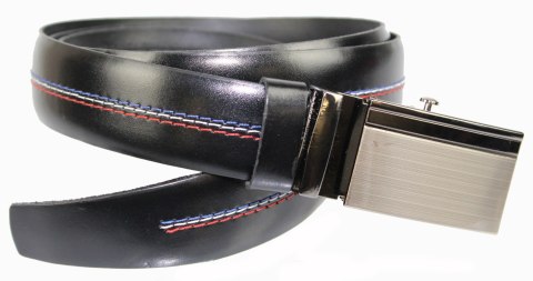 Wizytowy Pasek Skórzany 30 mm COMPLEX (PL) Pełna Klamra AUTOMAT/ZĄBEK Garnitur CZARNY KOLOROWA NITKA Zaokrąglony AZ30/KAZ65 Wizytowy Pasek Skórzany 30 mm COMPLEX (PL) Pełna Klamra AUTOMAT/ZĄBEK Garnitur CZARNY KOLOROWA NITKA Zaokrąglony AZ30/KAZ65