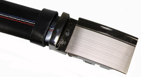 Wizytowy Pasek Skórzany 30 mm COMPLEX (PL) Pełna Klamra AUTOMAT/ZĄBEK Garnitur CZARNY KOLOROWA NITKA Zaokrąglony AZ30/KAZ65 Wizytowy Pasek Skórzany 30 mm COMPLEX (PL) Pełna Klamra AUTOMAT/ZĄBEK Garnitur CZARNY KOLOROWA NITKA Zaokrąglony AZ30/KAZ65