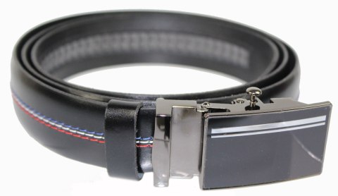 Wizytowy Pasek Skórzany 30 mm COMPLEX (PL) Pełna Klamra AUTOMAT/ZĄBEK Garnitur CZARNY KOLOROWA NITKA Zaokrąglony AZ30/KAZ70 Wizytowy Pasek Skórzany 30 mm COMPLEX (PL) Pełna Klamra AUTOMAT/ZĄBEK Garnitur CZARNY KOLOROWA NITKA Zaokrąglony AZ30/KAZ70